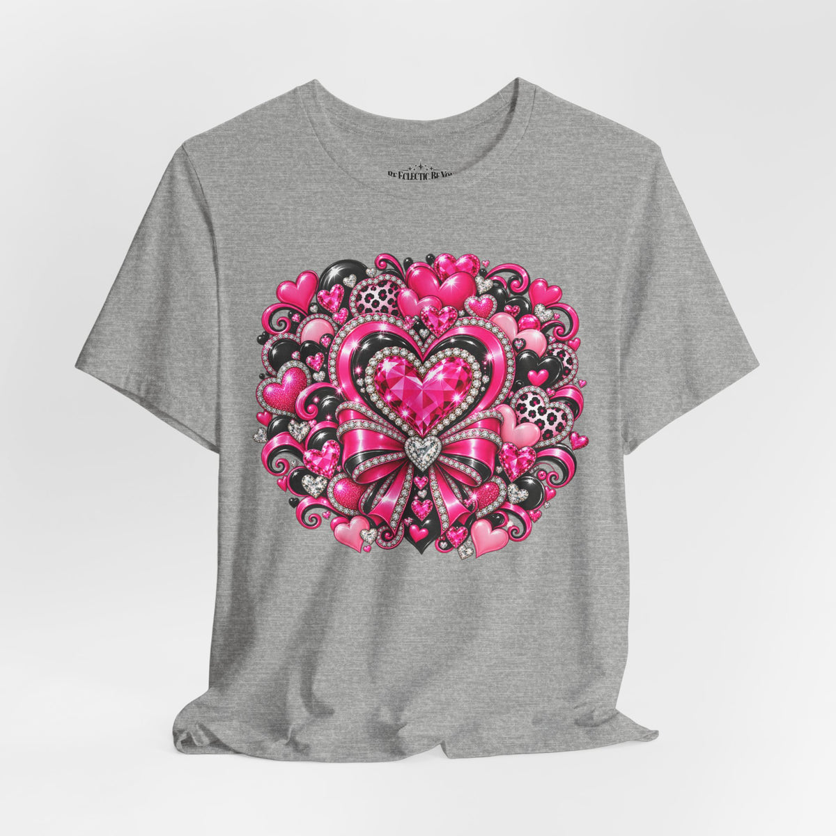 Pink Heart Valentine’s Day Graphic T-Shirt
