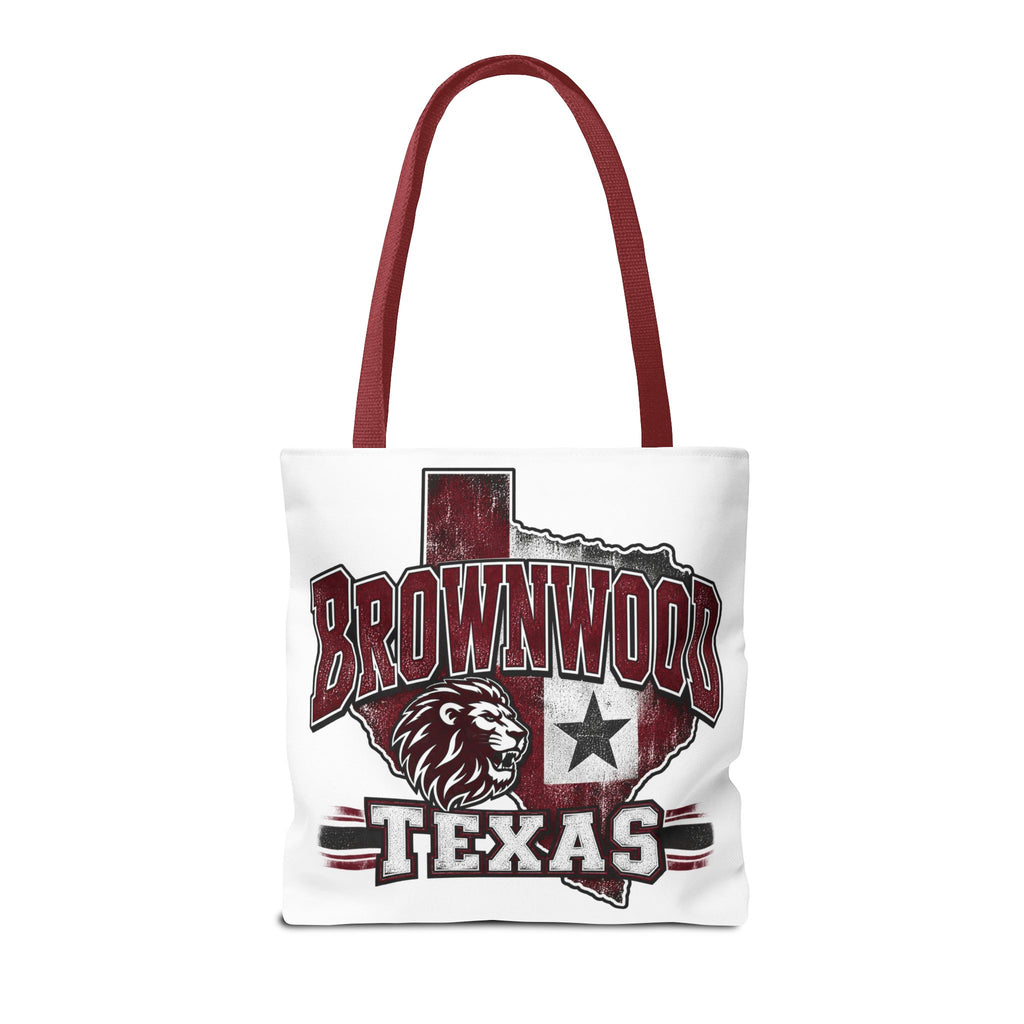 Brownwood Texas Lion Tote Bag – Vintage State Pride AOP Tote