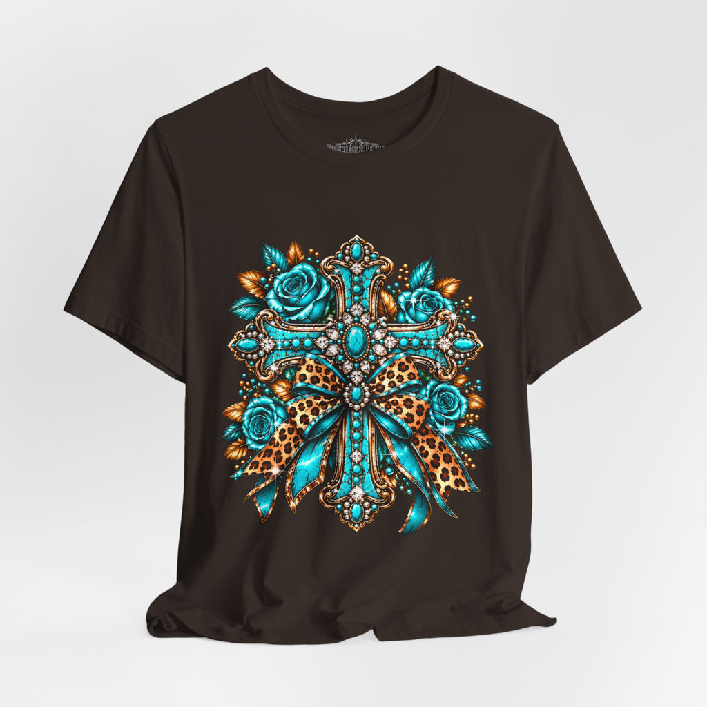 Bohemian Turquoise Floral Paisley T-Shirt