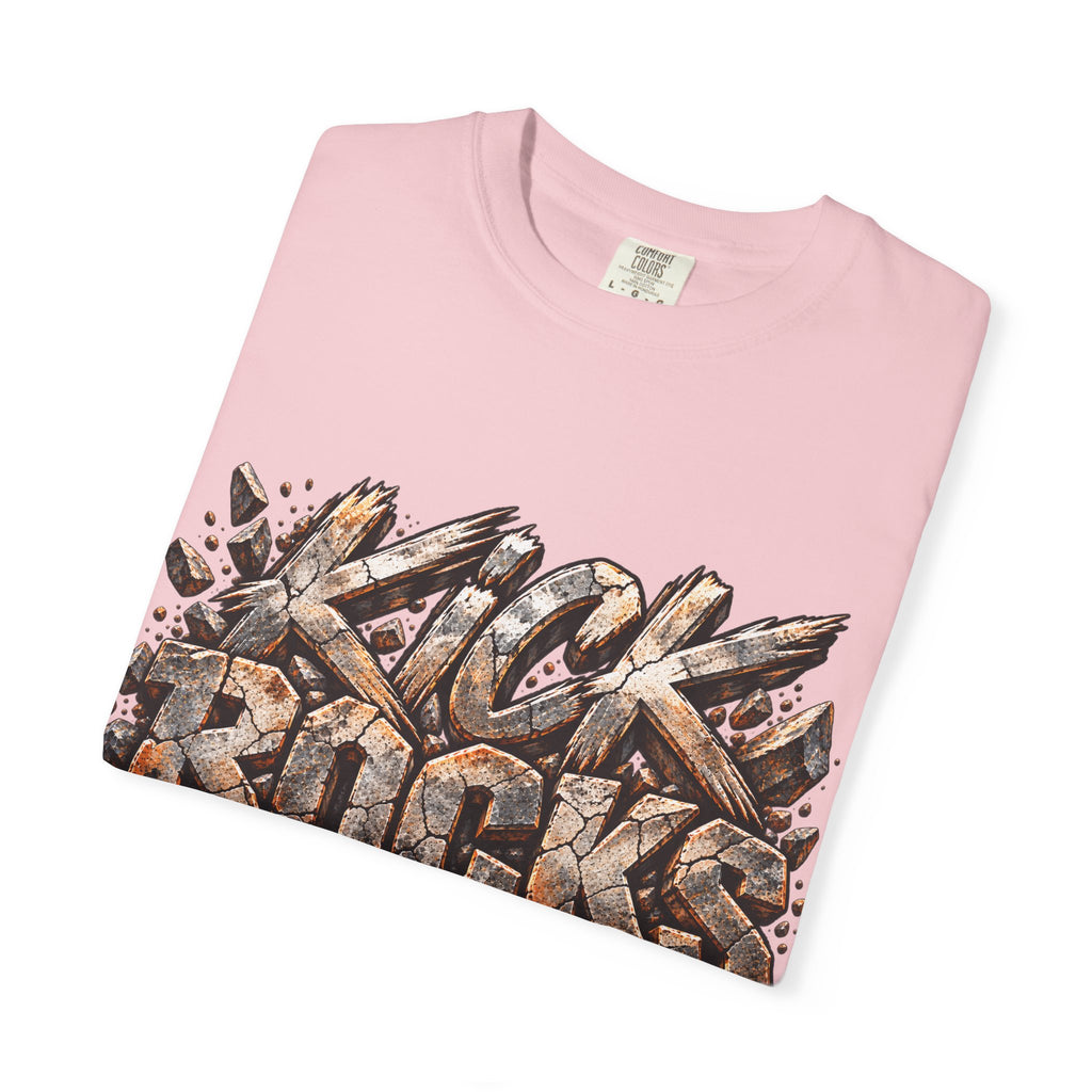 Kick Rocks T‑Shirt — Grunge Stone Graffiti Tee