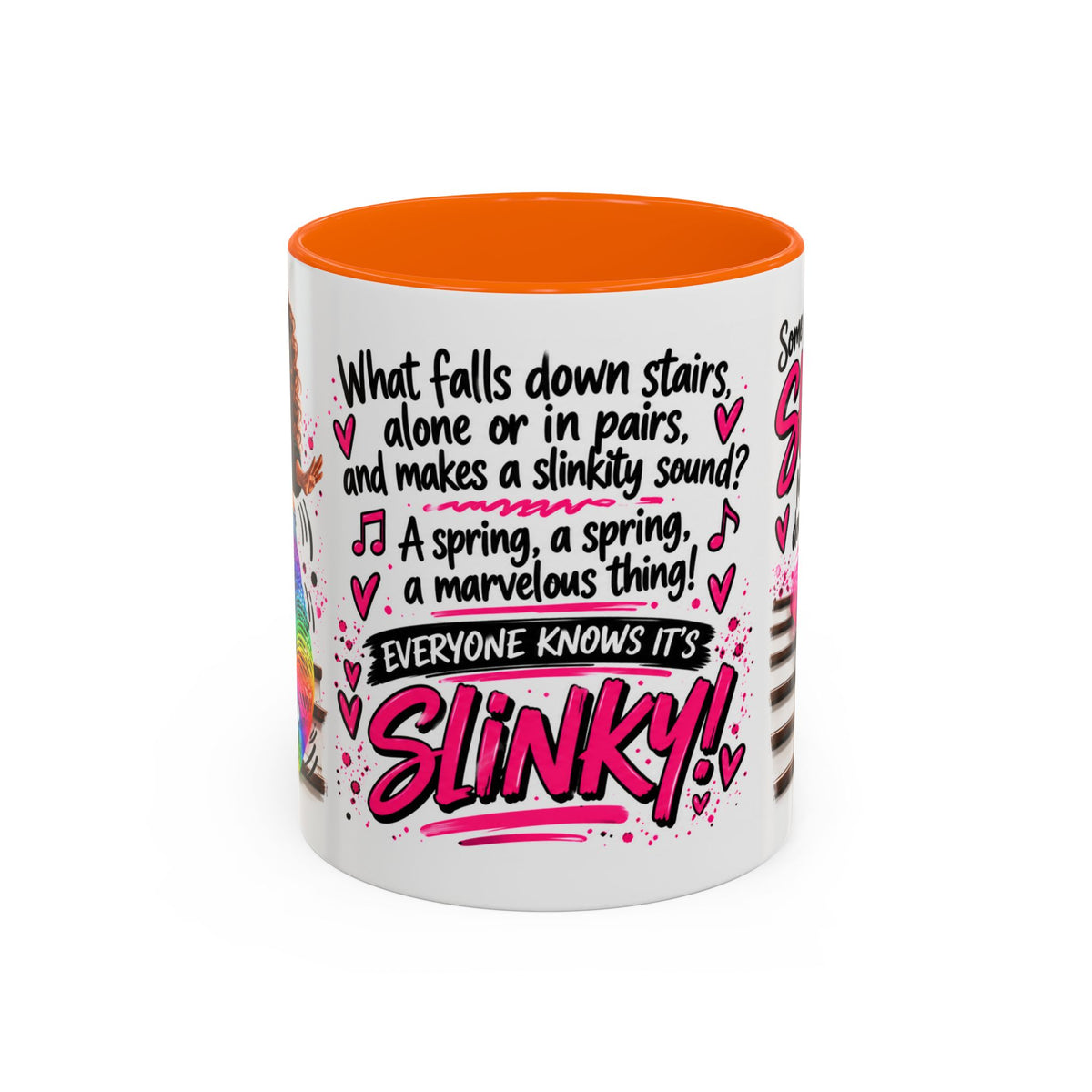 Slinky Coffee Mug — Funny Rainbow Slinky Gift for Friends & Teachers
