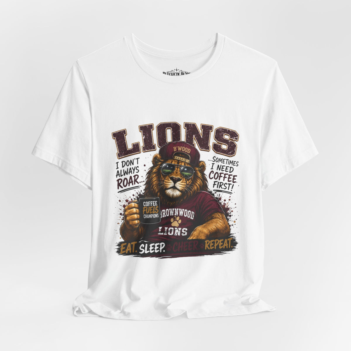 Lions Coffee First Eat Sleep Repeat Graphic T-Shirt