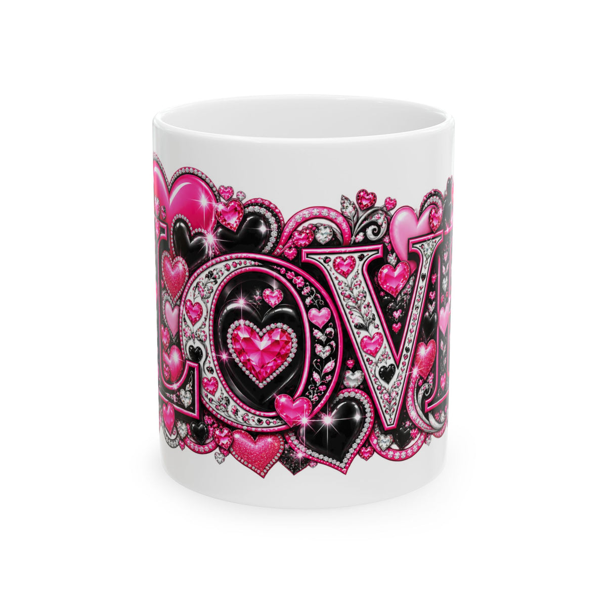 Romantic LOVE Heart Design Ceramic Mug