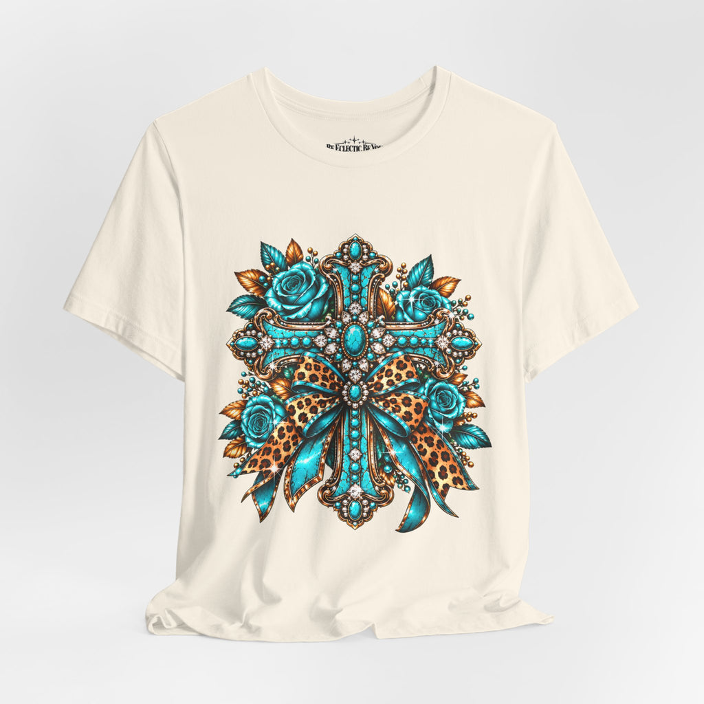 Bohemian Turquoise Floral Paisley T-Shirt
