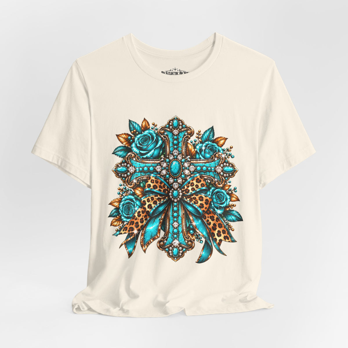Bohemian Turquoise Floral Paisley T-Shirt