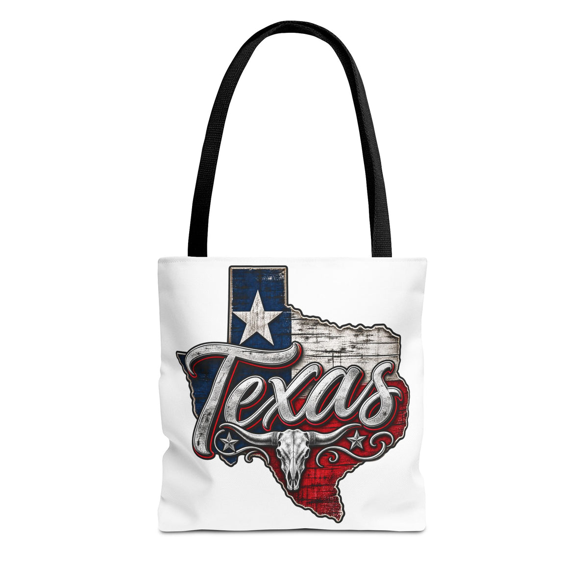 Texas Flag State Outline Tote Bag — Rustic Western 'Texas' Design