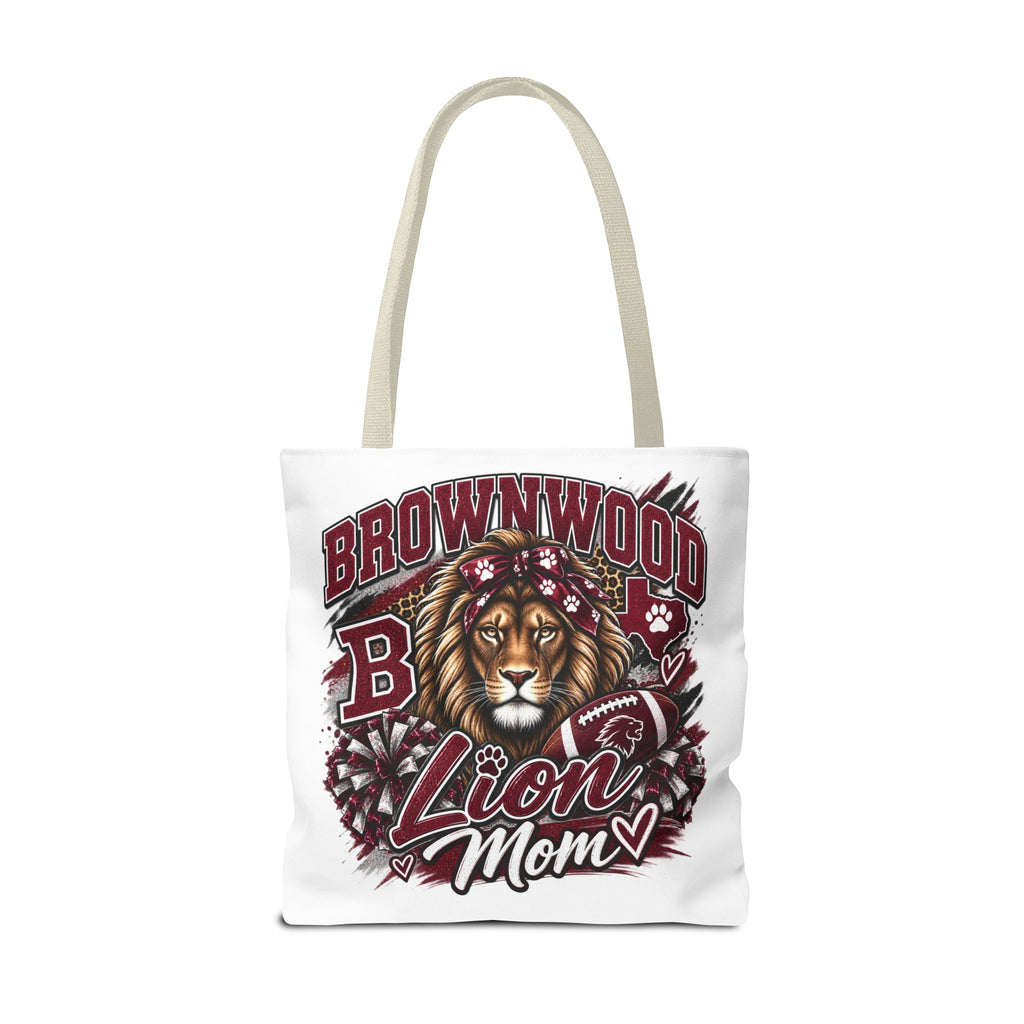 Lion Mom Tote Bag — Brownwood School Spirit Lion Mom Tote