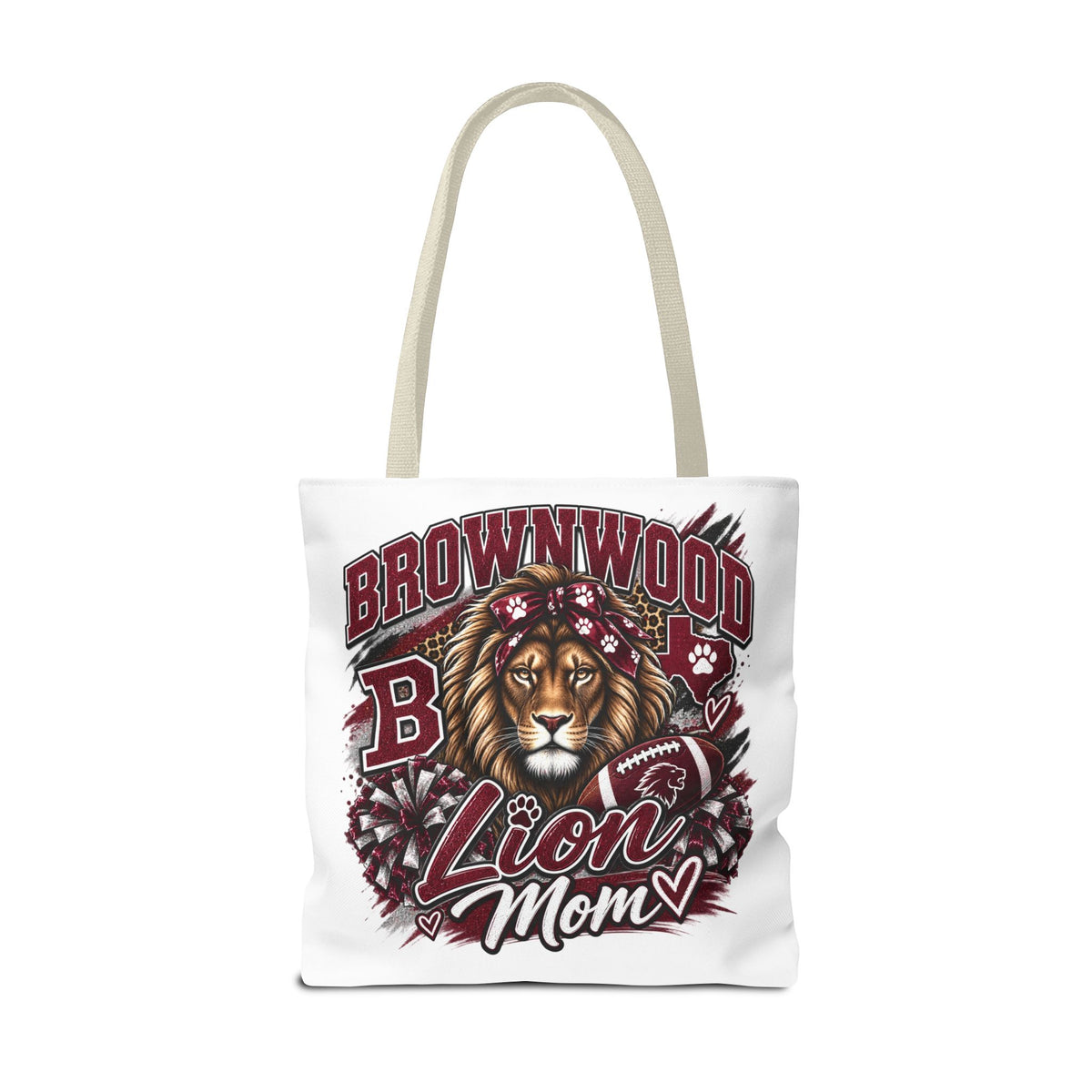 Lion Mom Tote Bag — Brownwood School Spirit Lion Mom Tote