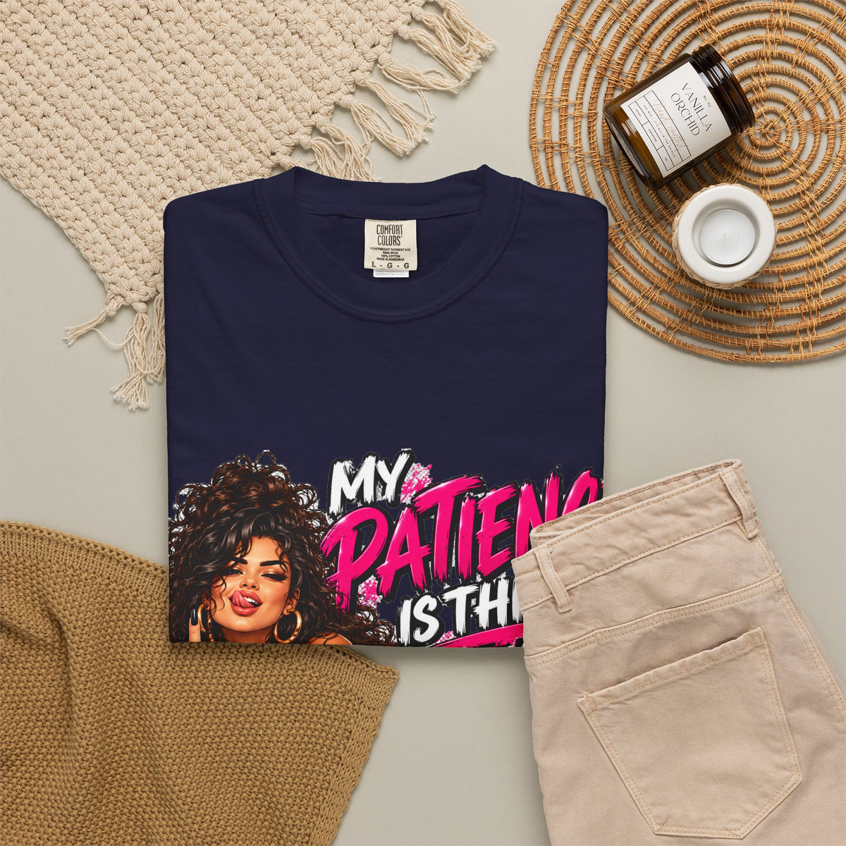Graphic T-Shirt — "My Patience Is Thin and My Give a F*** Is Broken" Retro Sassy Woman