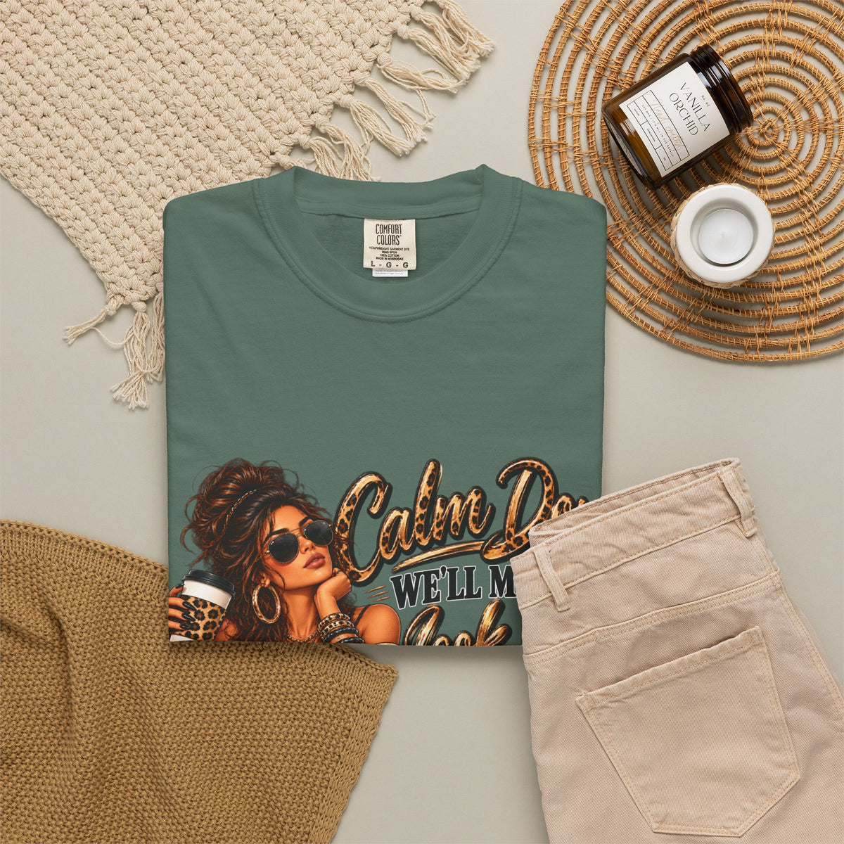 T-Shirt — "Calm Down We'll Make It Look Like An Accident" Vintage Badass Graphic