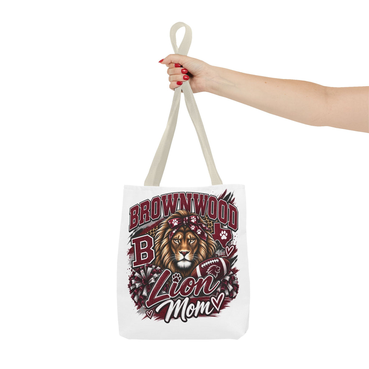 Lion Mom Tote Bag — Brownwood School Spirit Lion Mom Tote