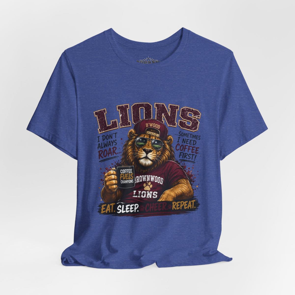 Lions Coffee First Eat Sleep Repeat Graphic T-Shirt