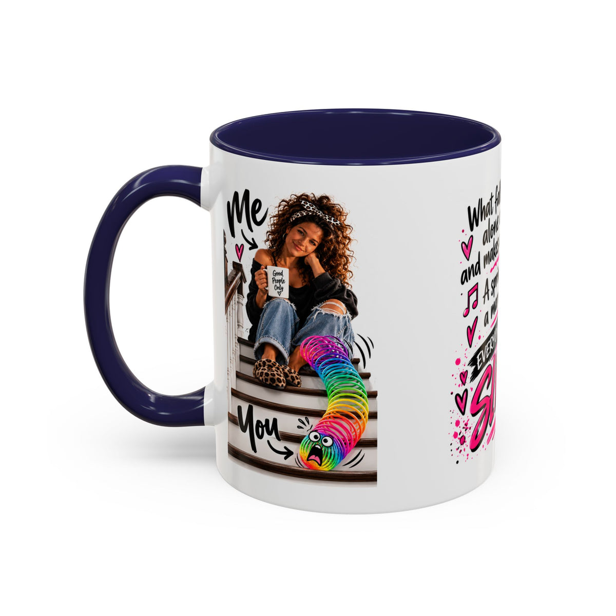 Slinky Coffee Mug — Funny Retro Toy Quote Accent Mug (11/15 oz)