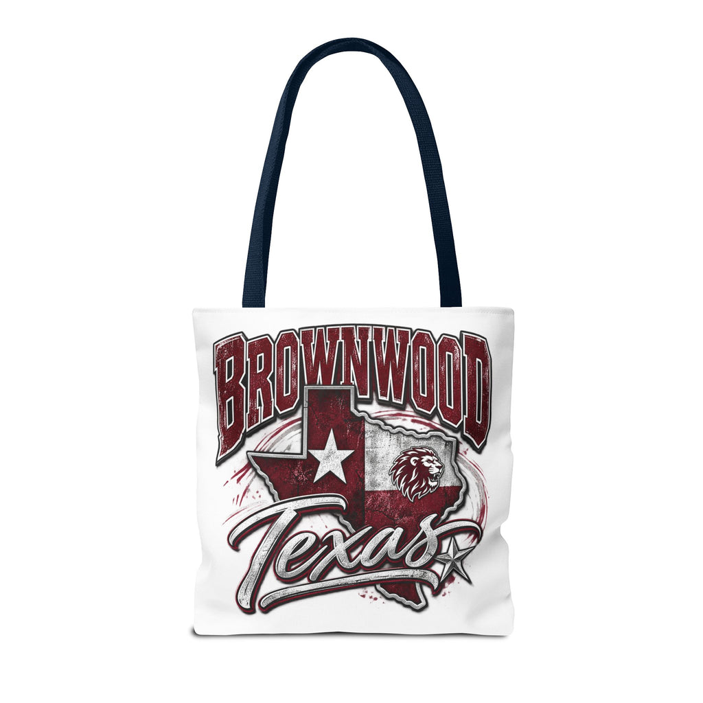 Brownwood Texas Tote Bag – Vintage State Pride AOP Canvas Tote