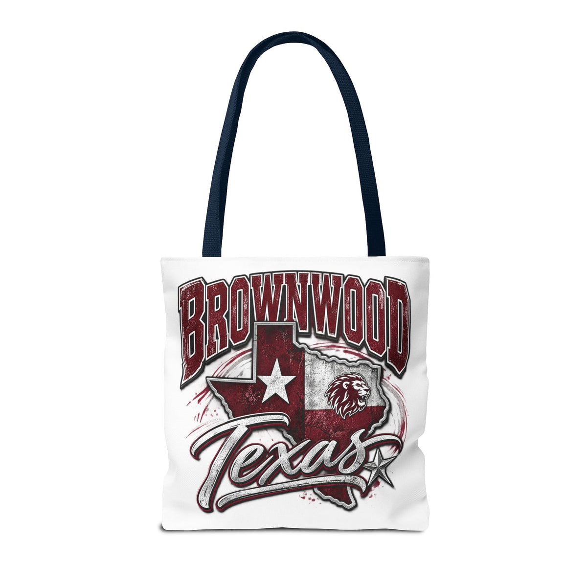Brownwood Texas Tote Bag – Vintage State Pride AOP Canvas Tote