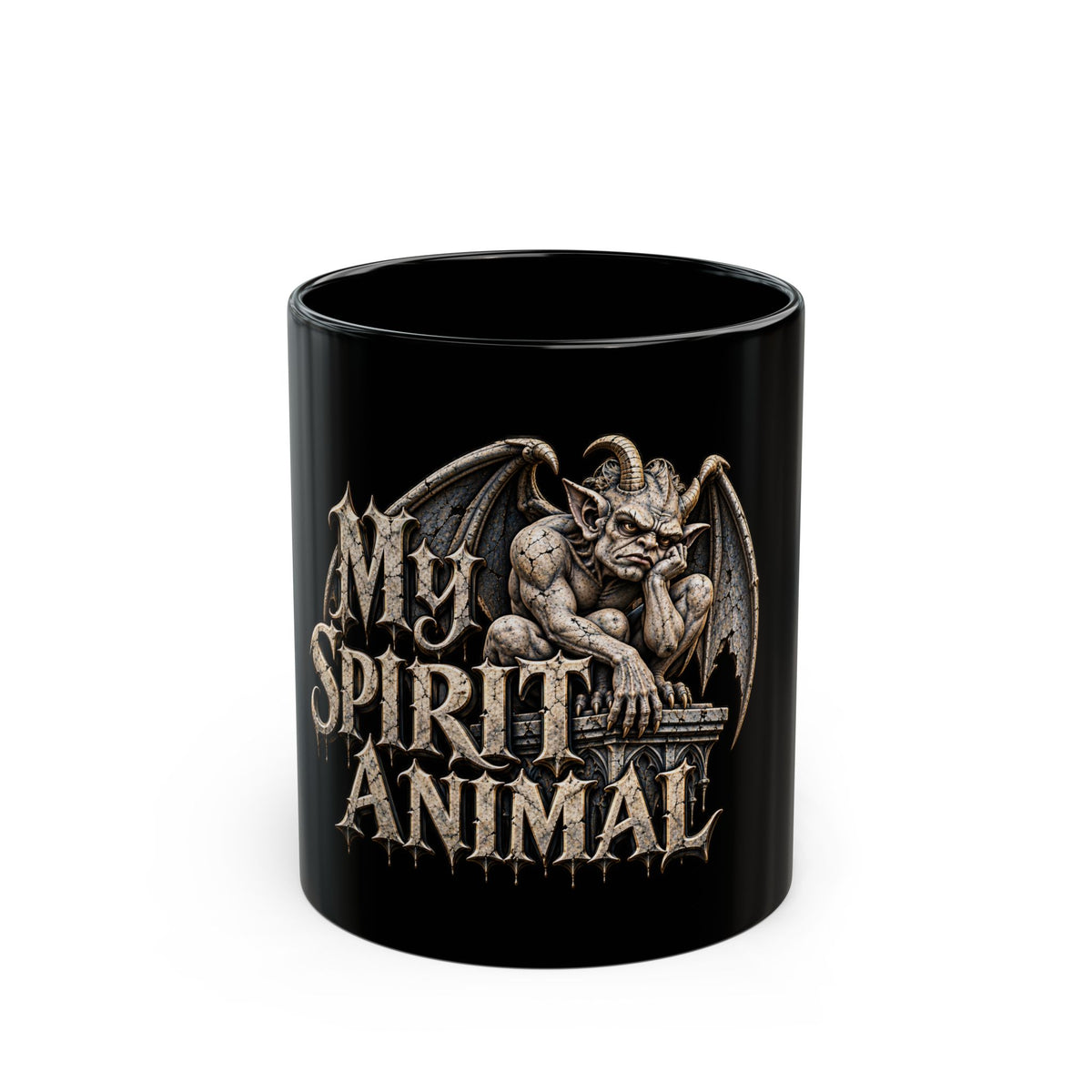 My Spirit Animal Dragon Gothic Black Mug