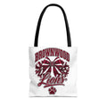 Brownwood Lions Cheer Tote Bag — School Spirit Bow & Pom-Pom Design