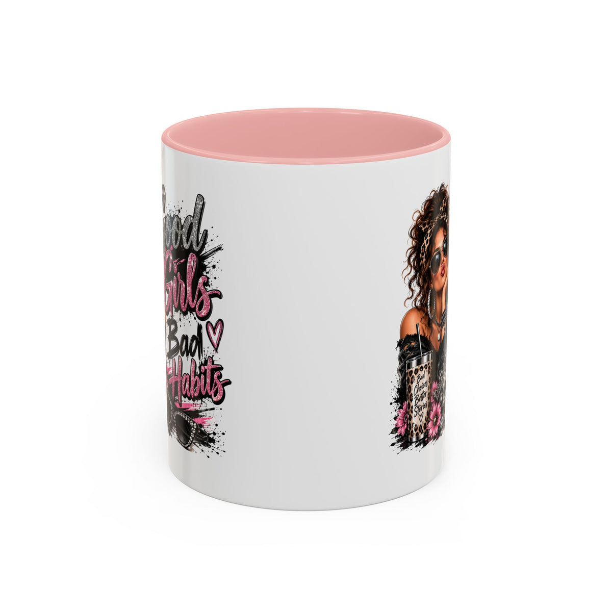 Good Girls Bad Habits Accent Coffee Mug – 11/15oz Stylish Graphic Mug for Trendy Women