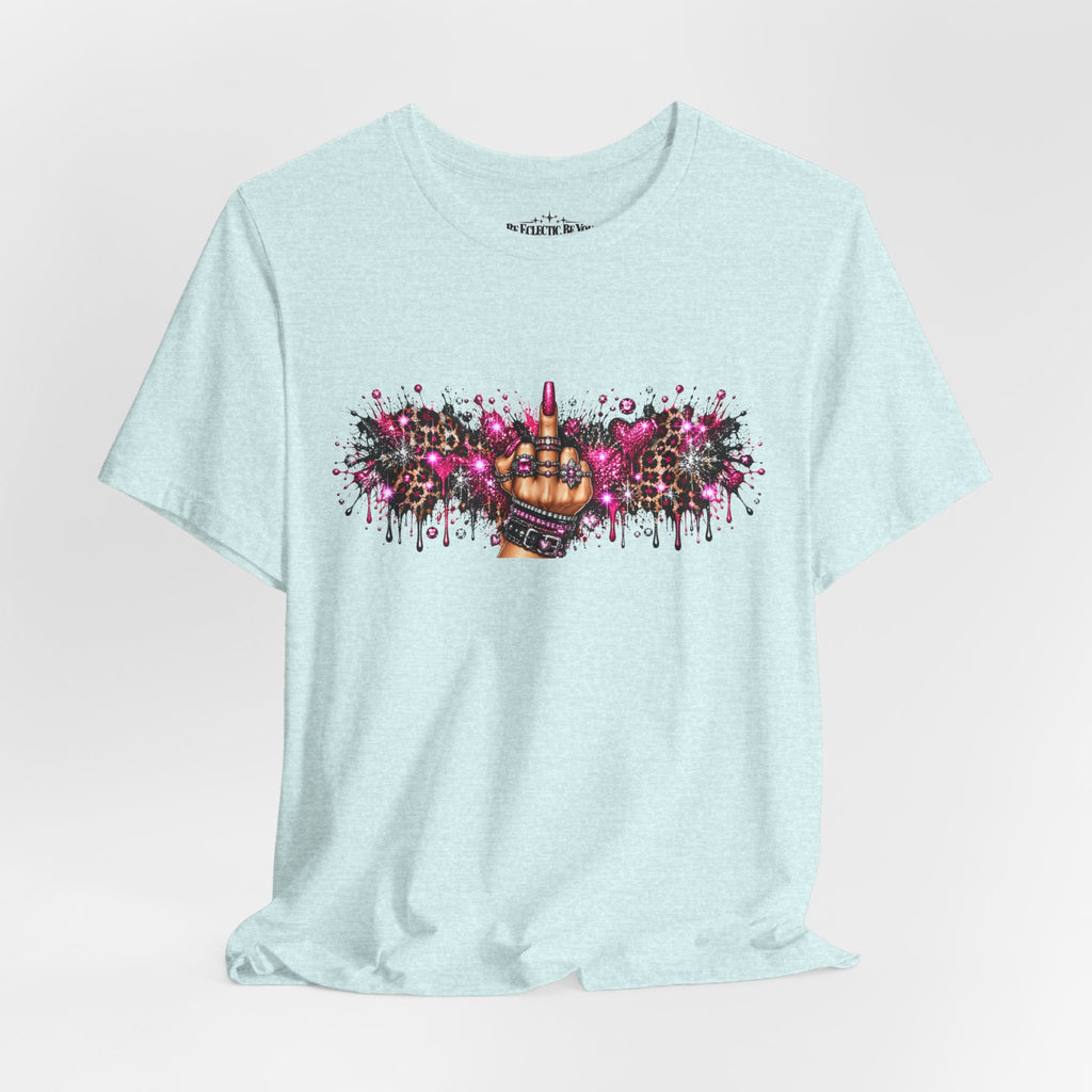 Colorful Rude Finger Graphic Tee