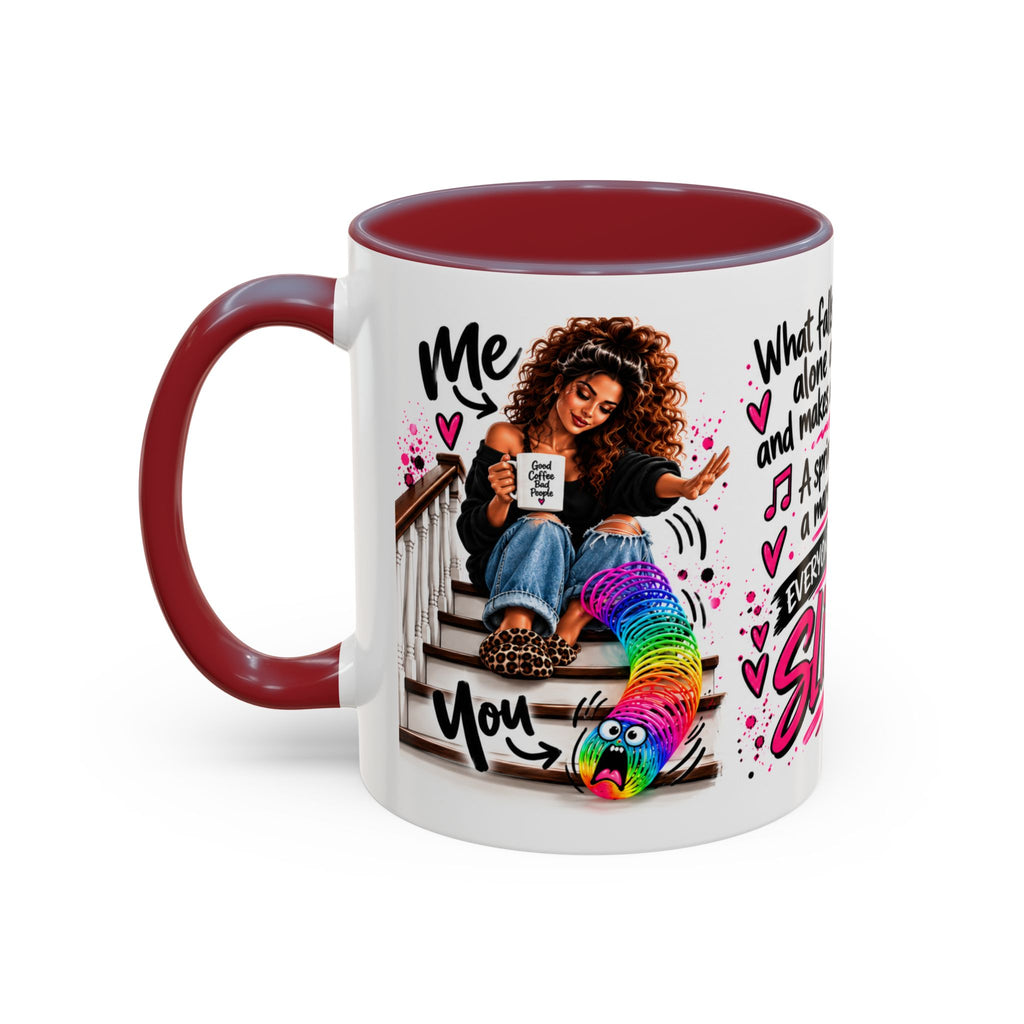 Slinky Coffee Mug — Funny Rainbow Slinky Gift for Friends & Teachers