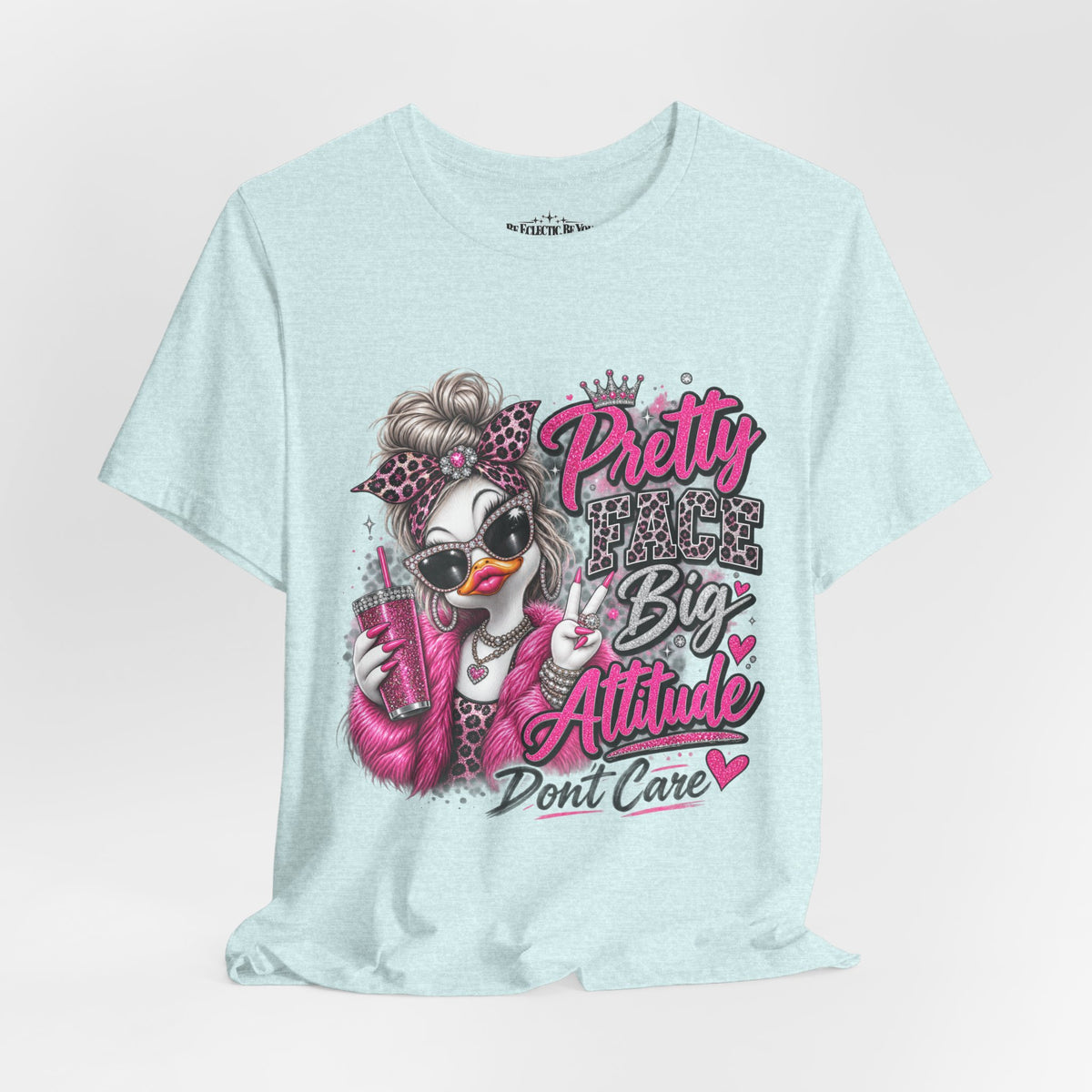 Pretty with a Big Attitude Don’t Care Graphic T-Shirt