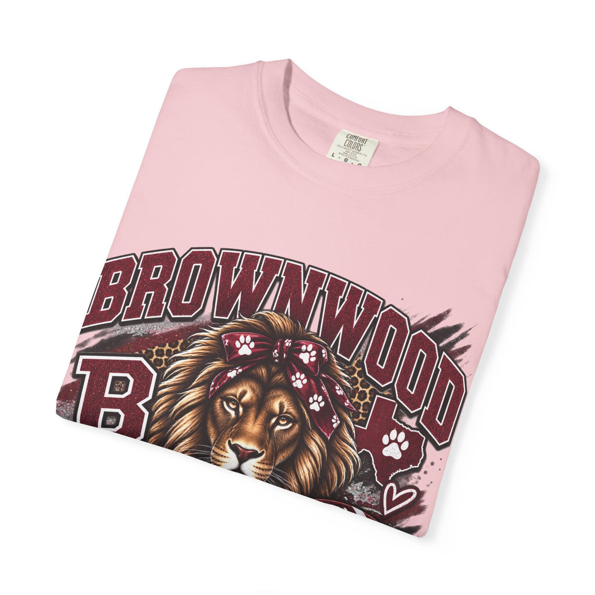 Brownwood Lion Mom T‑Shirt — High School Mascot Football Mom Tee