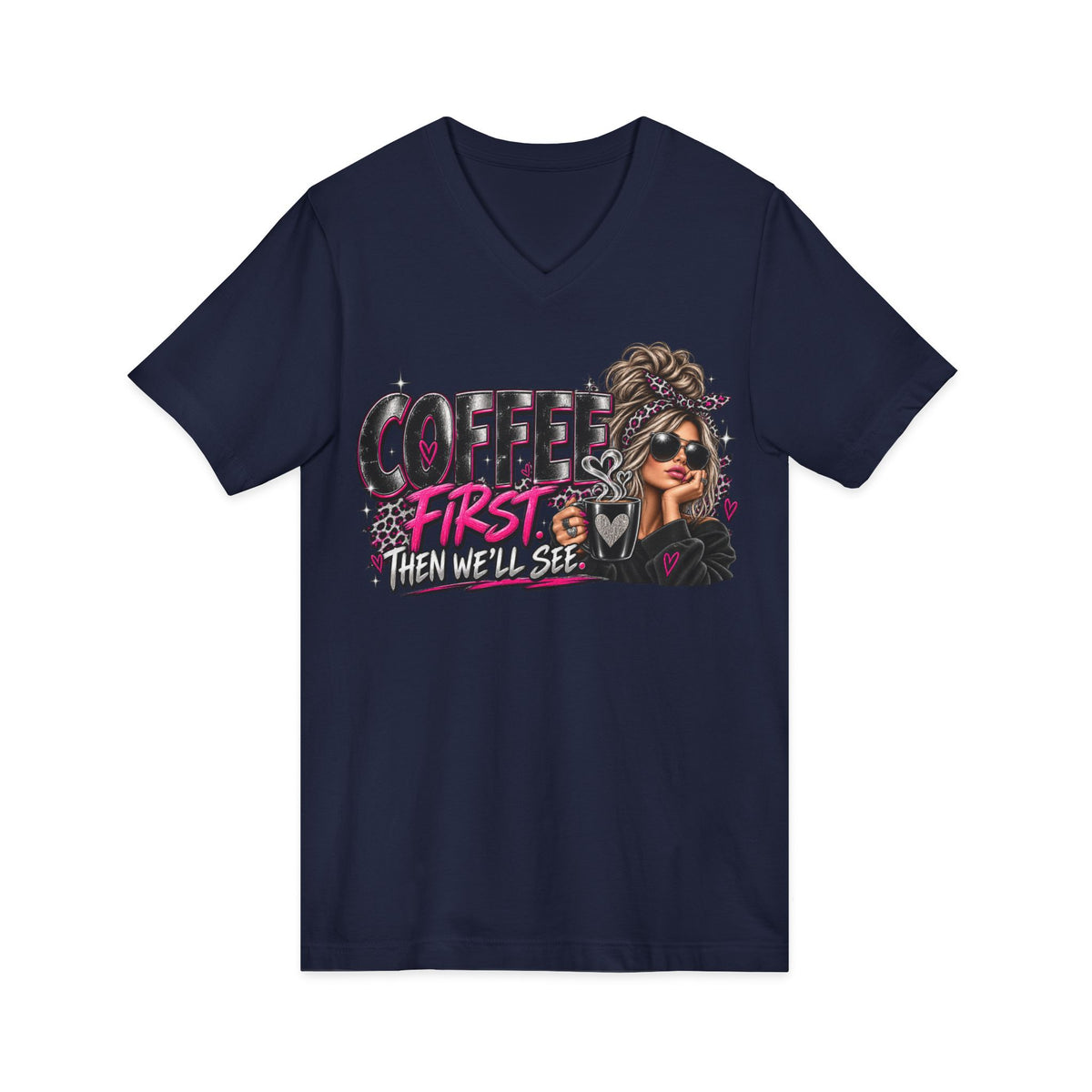 Unisex Jersey Short Sleeve V-Neck Tee
