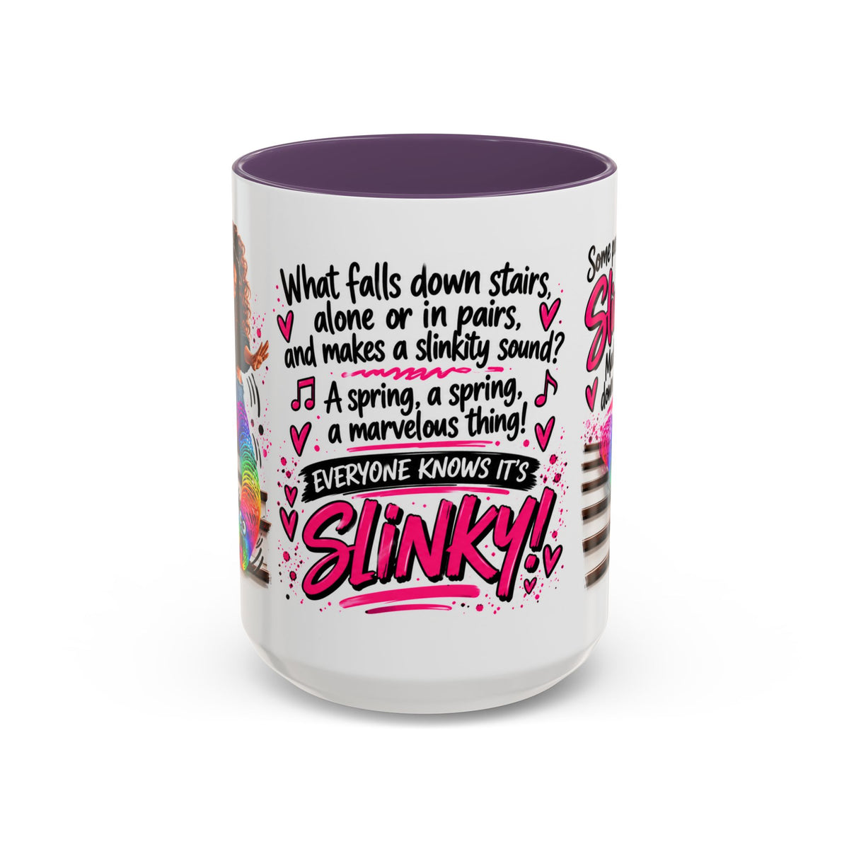 Slinky Coffee Mug — Funny Rainbow Slinky Gift for Friends & Teachers