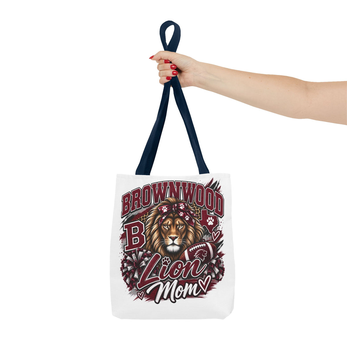 Lion Mom Tote Bag — Brownwood School Spirit Lion Mom Tote