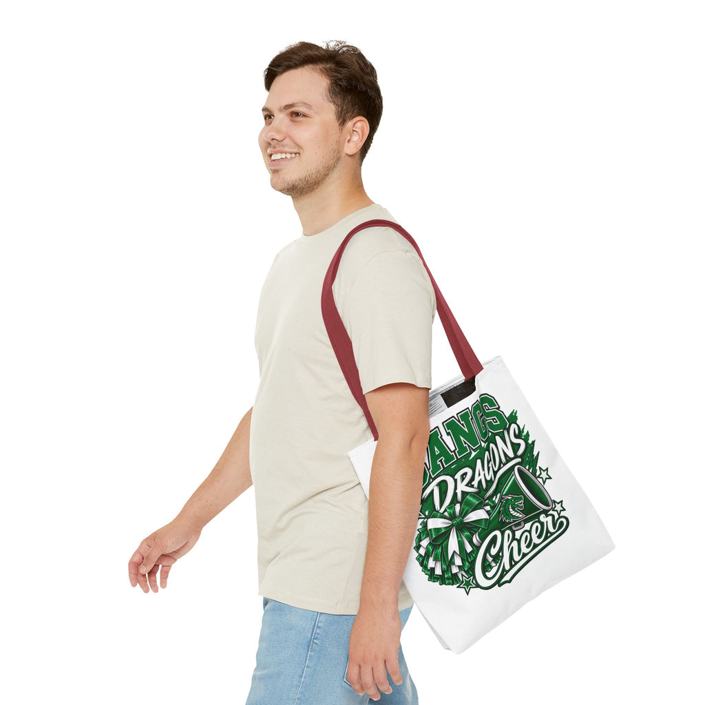 Bangs Dragons Cheer Tote Bag – Pom-Pom & Megaphone School Spirit Tote