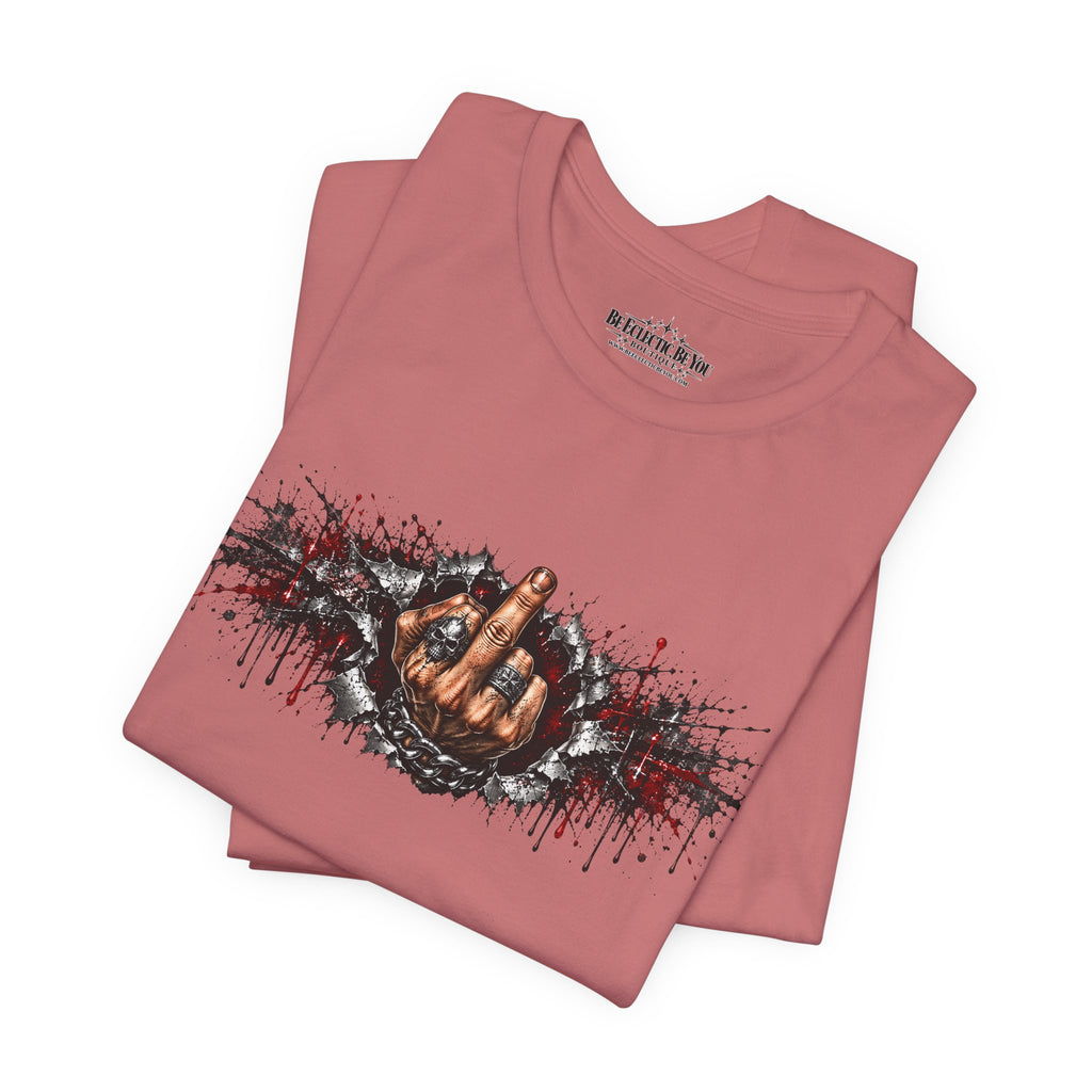 Rock On Hand Gesture Graphic T-Shirt