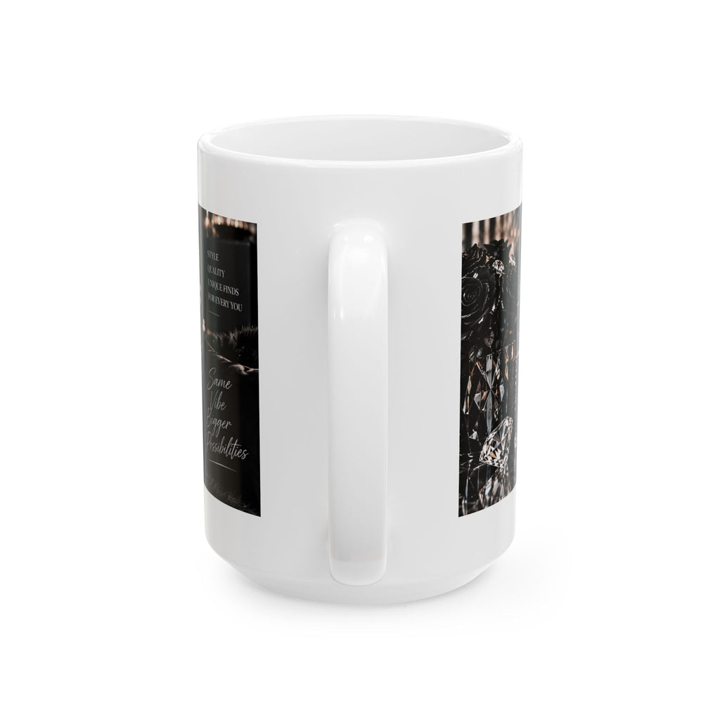 Be Eclectic Be You Ceramic Mug – Inspirational Coffee Cup, “Shop Your Style” Design (11oz, 15oz)