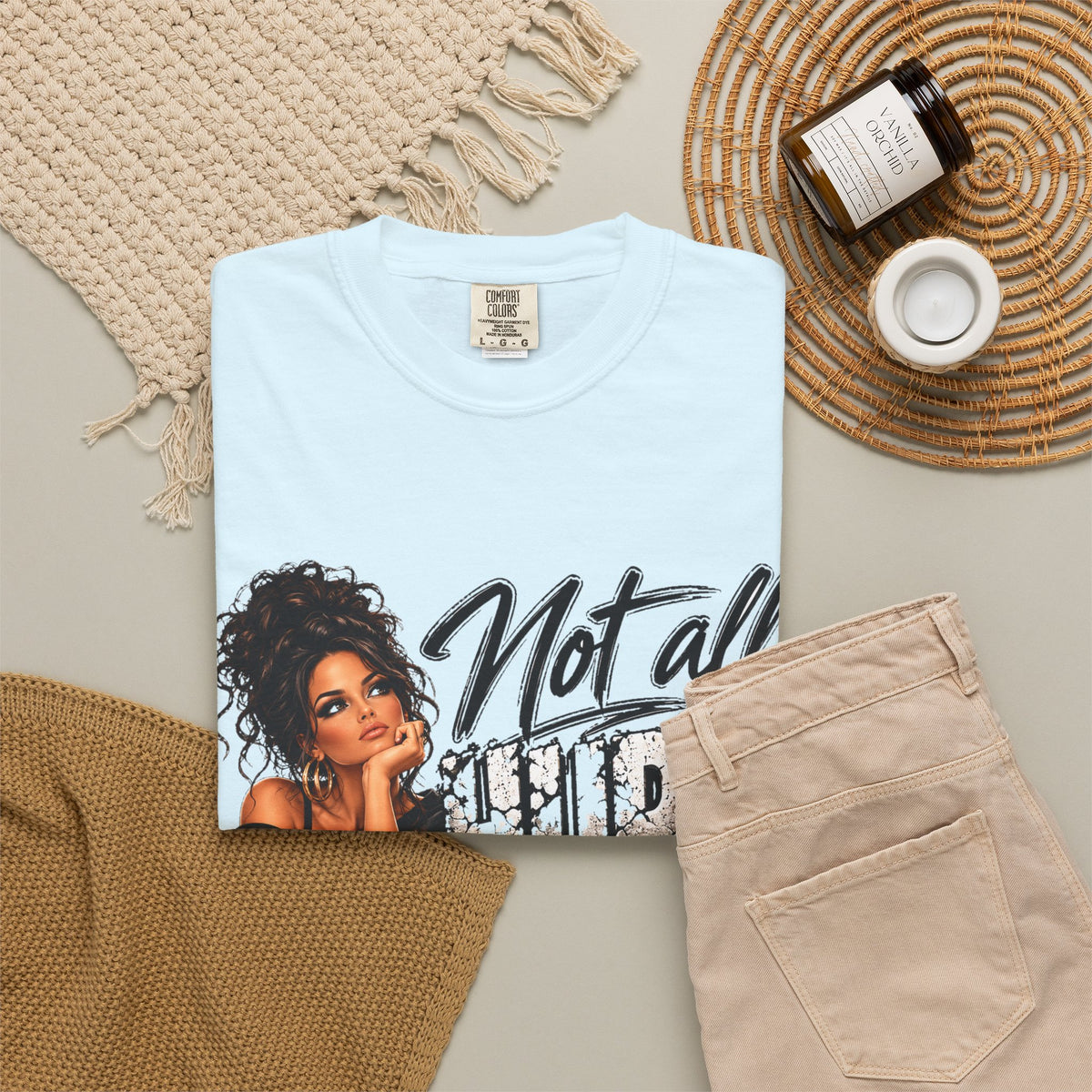 T-Shirt — "Not All Hurts Can Be Photographed" Graphic Tee (Sad Girl Illustration)