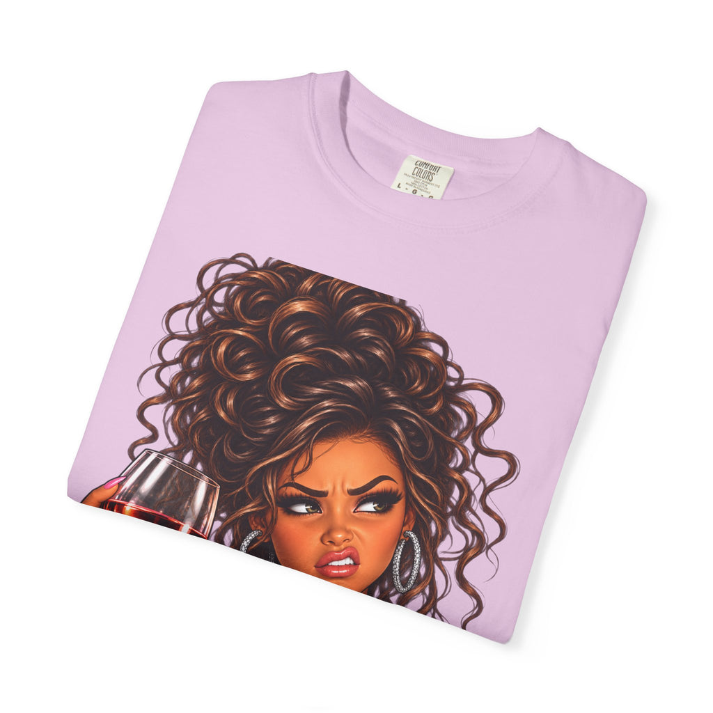 Sassy Curly Girl Wine T-Shirt