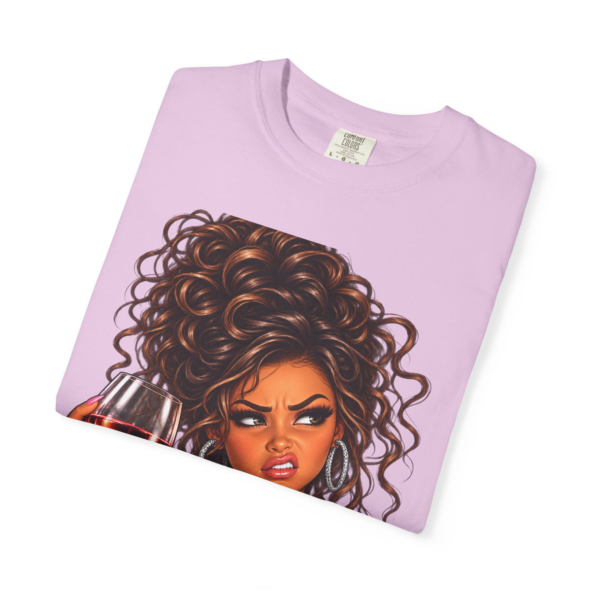 Sassy Curly Girl Wine T-Shirt