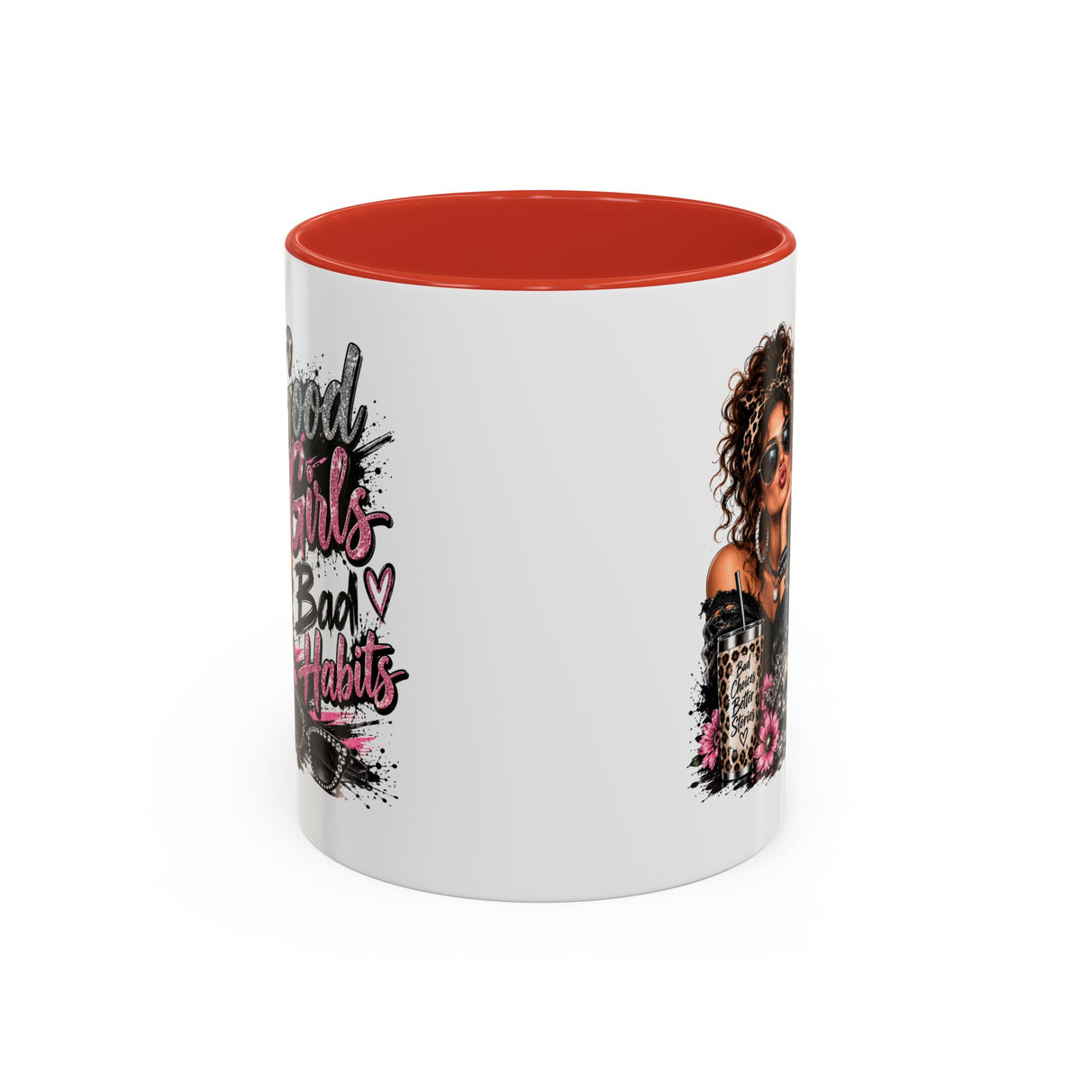 Good Girls Bad Habits Accent Coffee Mug – 11/15oz Stylish Graphic Mug for Trendy Women
