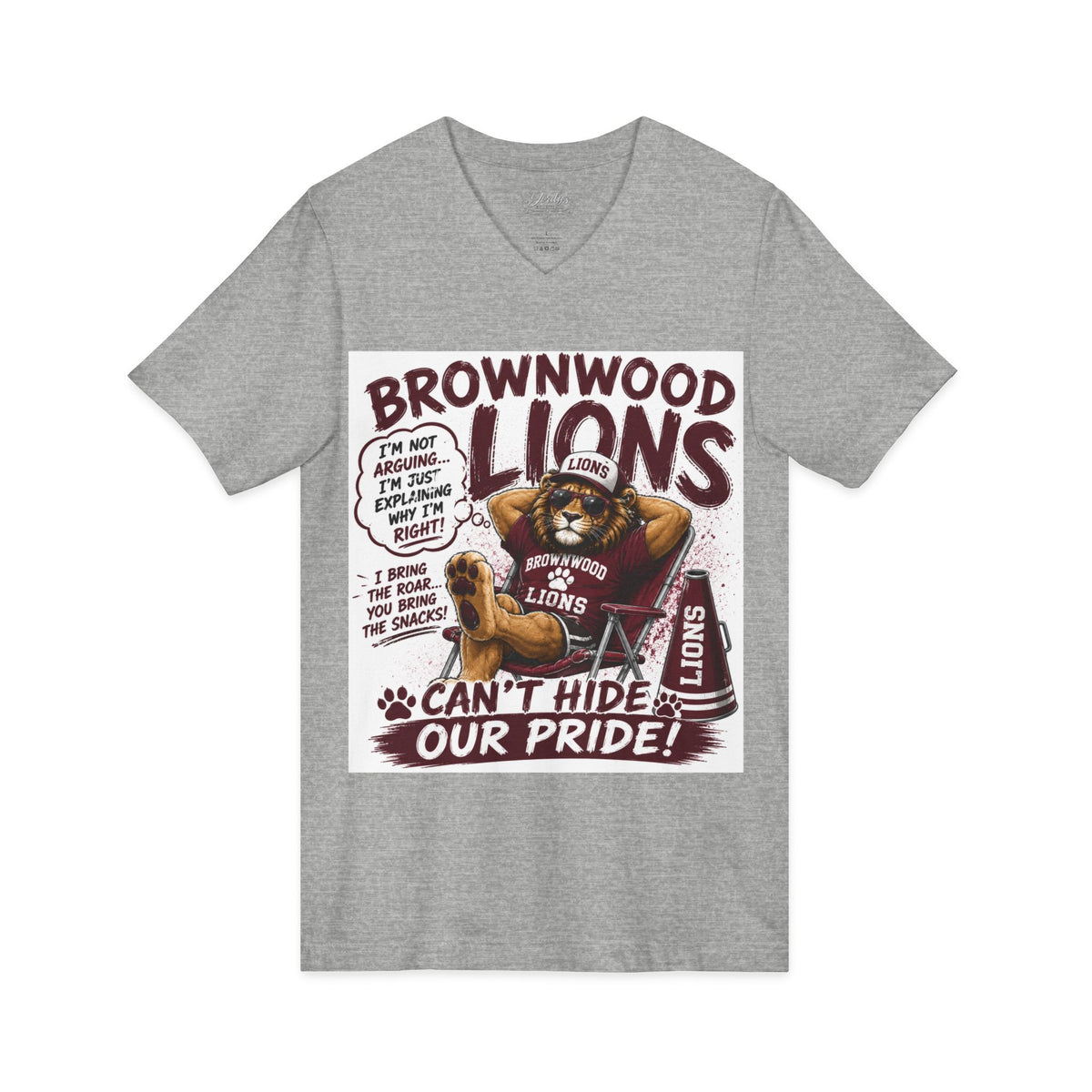 Brownwood Lions "Can't Hide Our Pride" V-Neck Tee