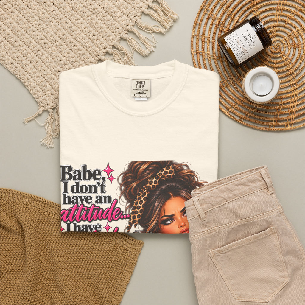 Attitude Diva T‑Shirt — "Babe I don’t have an attitude, I have standards" Graphic Tee