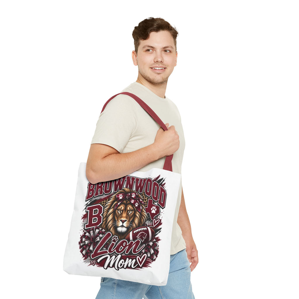Lion Mom Tote Bag — Brownwood School Spirit Lion Mom Tote