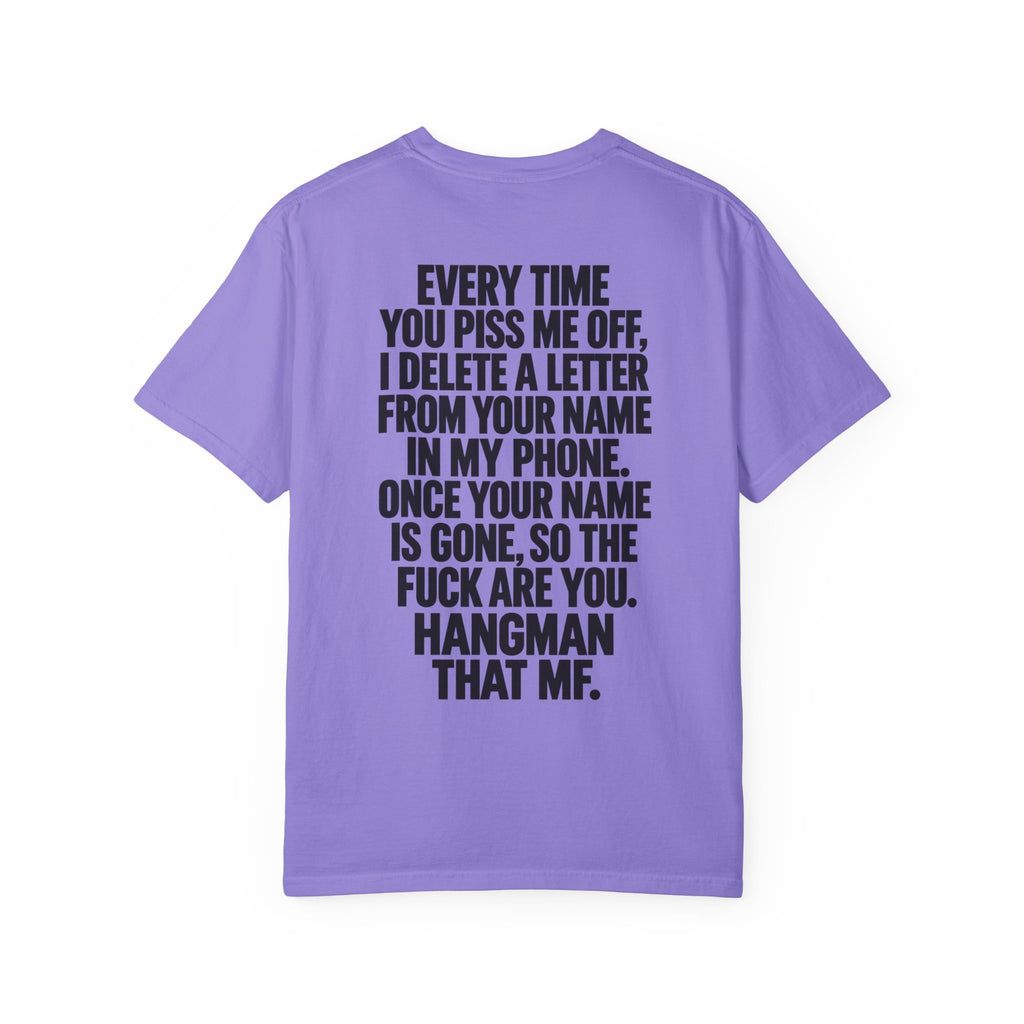 Hangman Game Unisex Garment-Dyed T-shirt
