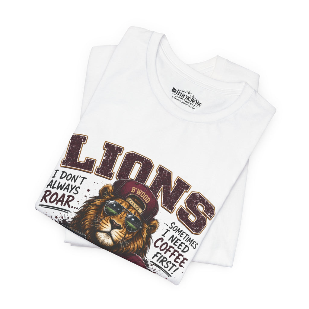 Lions Coffee First Eat Sleep Repeat Graphic T-Shirt