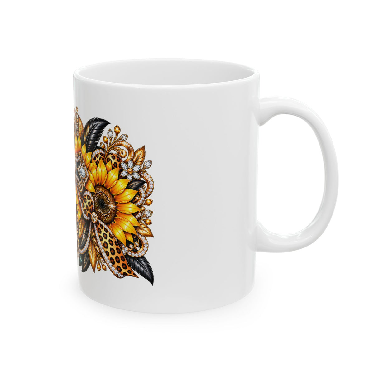 Gothic Cross Sunflower Mug