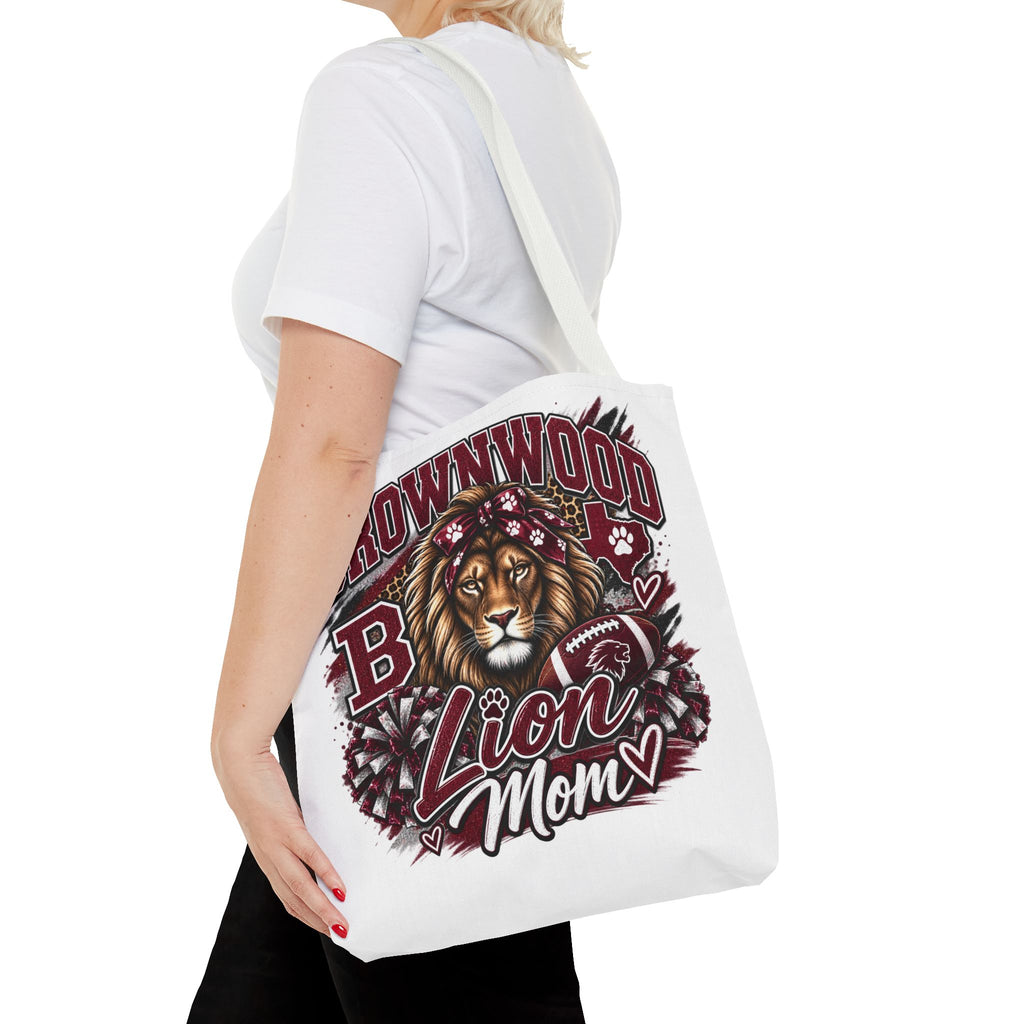 Lion Mom Tote Bag — Brownwood School Spirit Lion Mom Tote