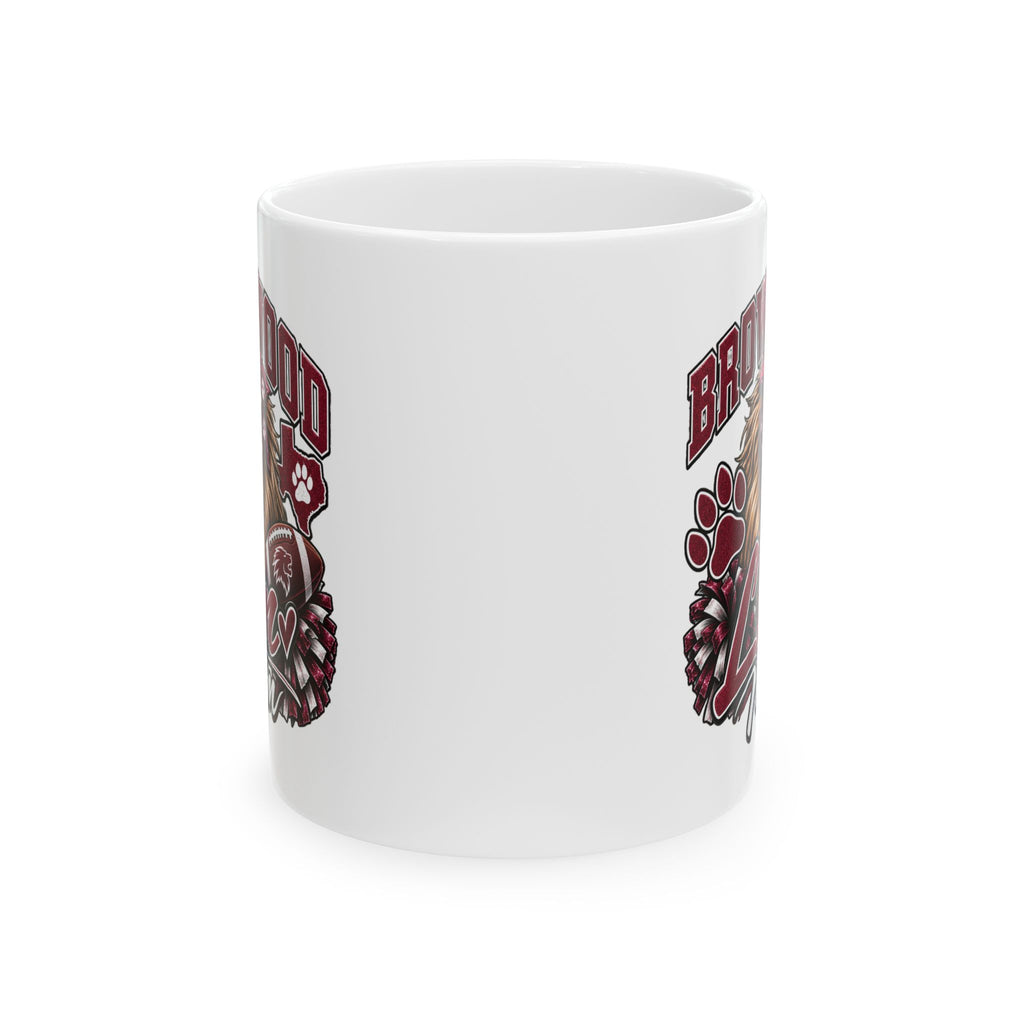 Brownwood Lion Mom Mascot Ceramic Mug (11oz, 15oz)