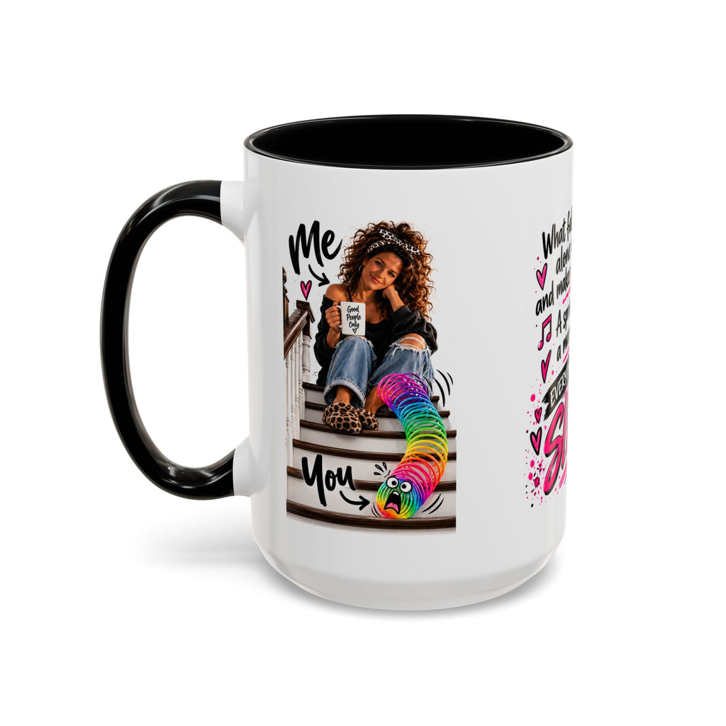 Slinky Coffee Mug — Funny Retro Toy Quote Accent Mug (11/15 oz)