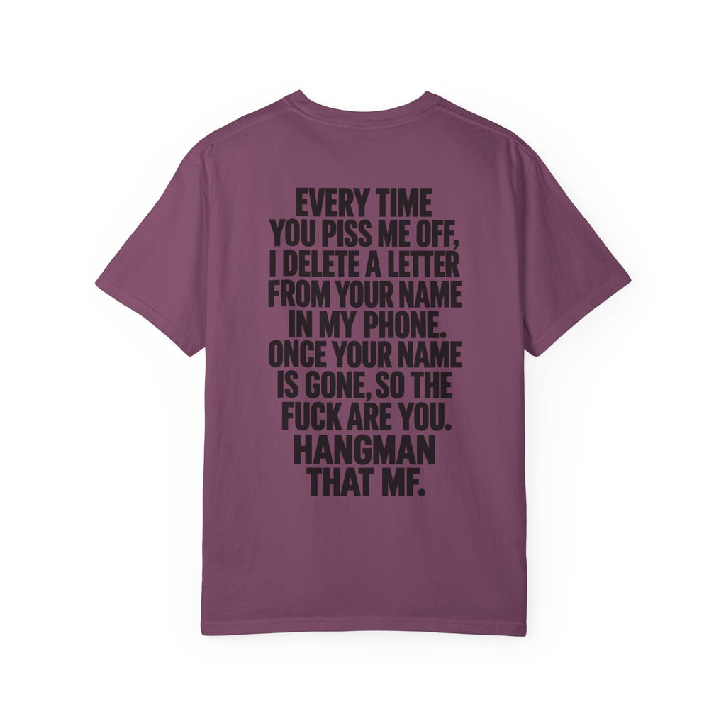 Hangman Game Unisex Garment-Dyed T-shirt