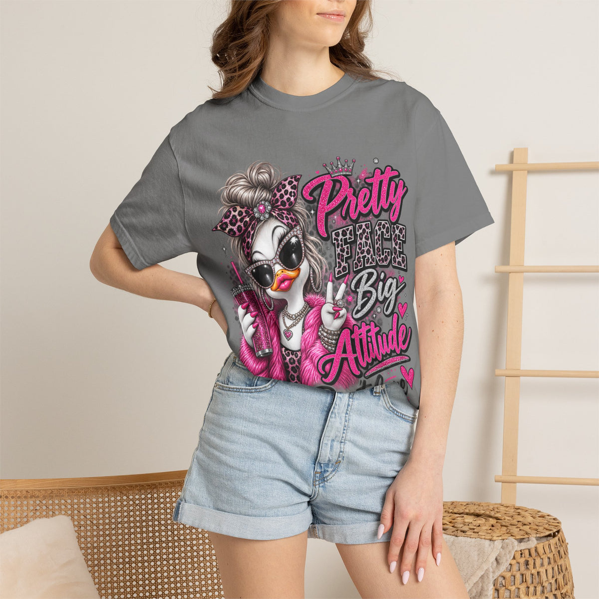 Pretty Big Attitude T‑Shirt — Cute Sassy Graphic Tee