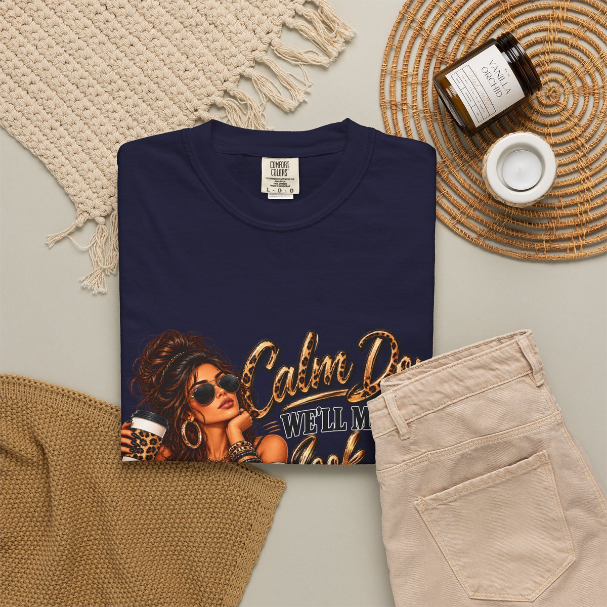 T-Shirt — "Calm Down We'll Make It Look Like An Accident" Vintage Badass Graphic