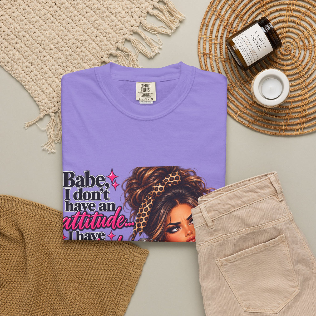 Attitude Diva T‑Shirt — "Babe I don’t have an attitude, I have standards" Graphic Tee