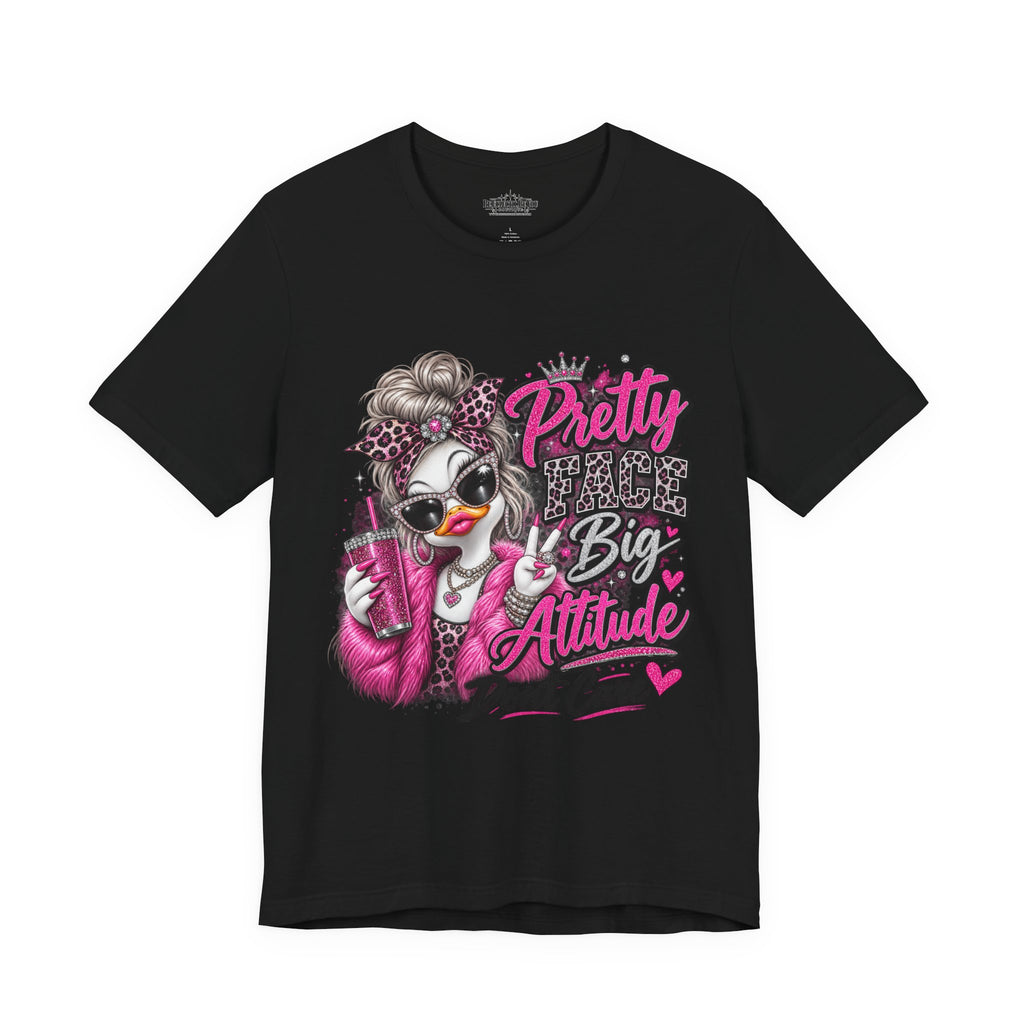 Pretty with a Big Attitude Don’t Care Graphic T-Shirt